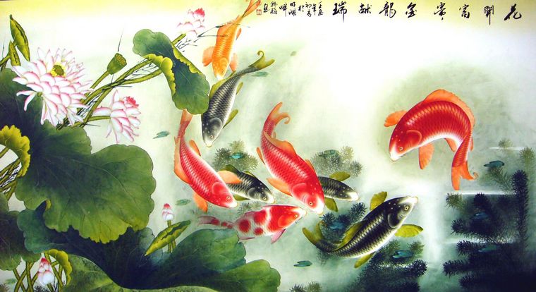 年年有余的象征寓意 - 第一字画网