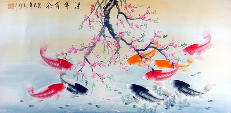 年年有余的象征寓意 - 第一字画网