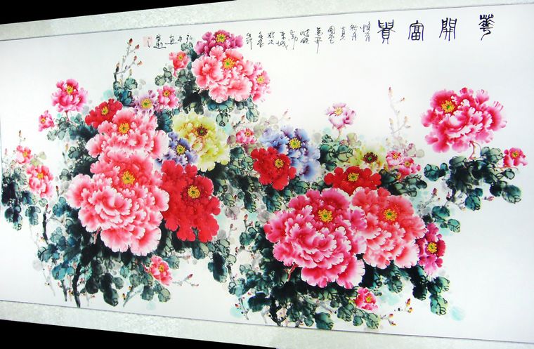 六尺富贵牡丹图