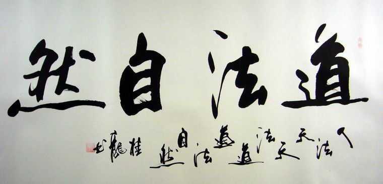 道法自然书法作品