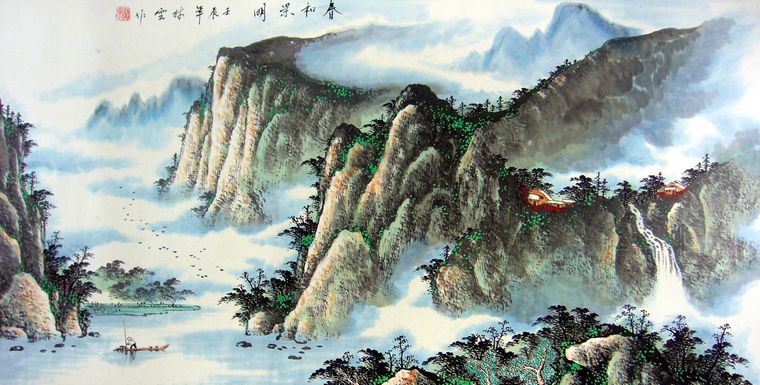 四尺横幅国画山水- 第一字画网Powered by Hishop
