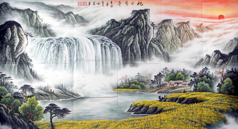 水彩风景画 第一字画网