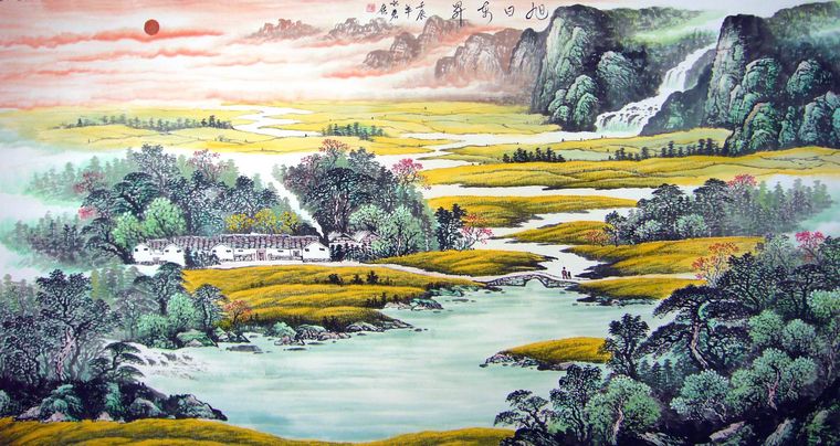 家里客厅挂山水画有讲究吗