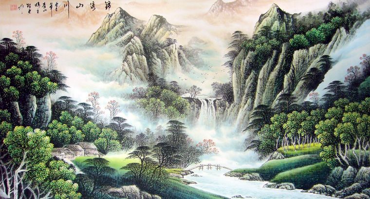 青绿山水画