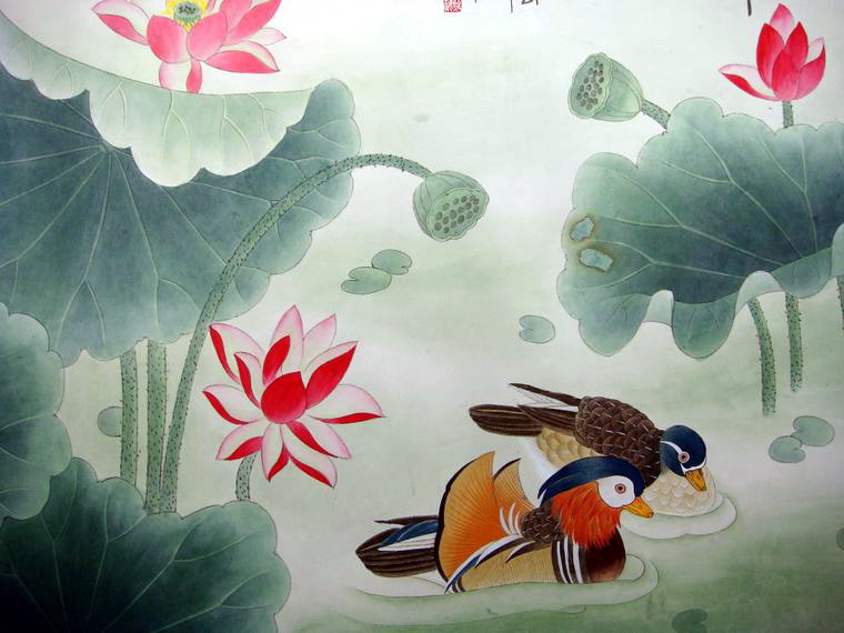 鸳鸯戏水图 - 第一字画网