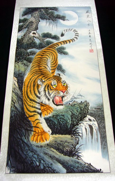 国画下山虎