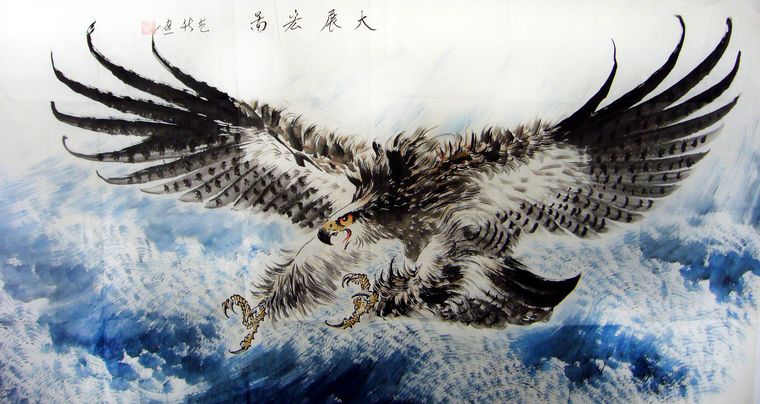 六尺雄鹰图