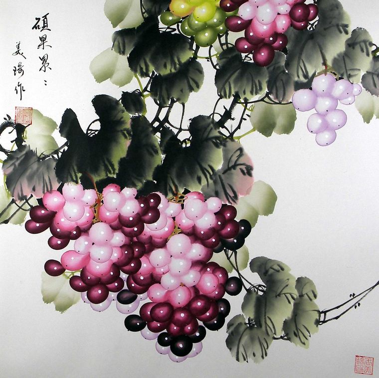 国画葡萄
